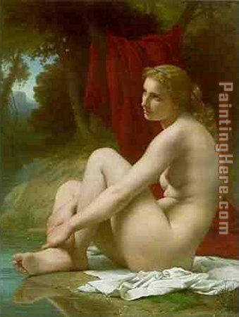 A Bather painting - Pierre-Auguste Cot A Bather art painting